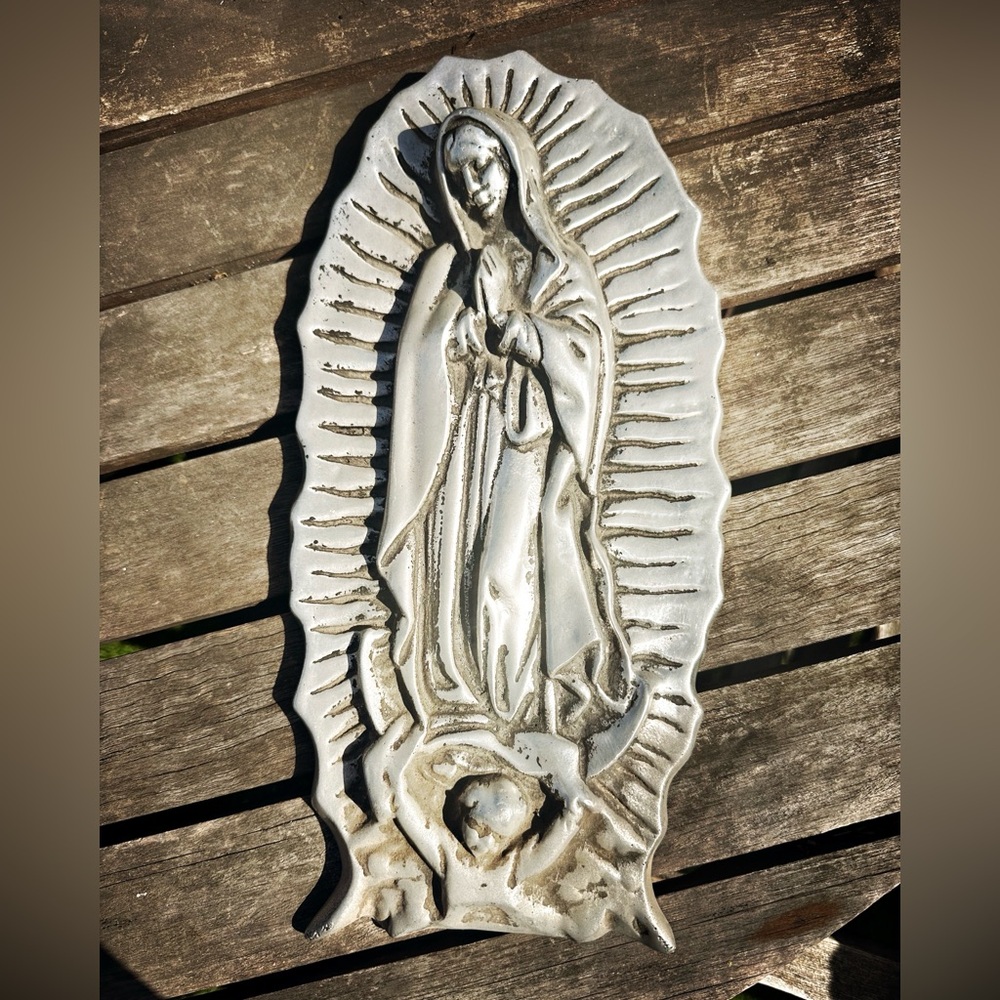 Virgin de Guadalupe Polished Chrome Wall Plaque